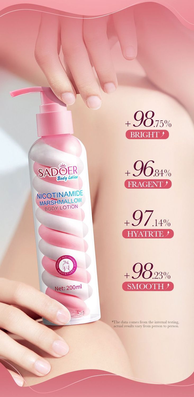 SADOER棉花糖身體乳 保濕補水細嫩旅行必備