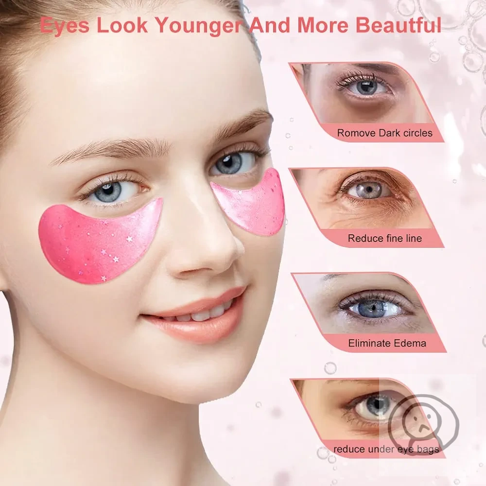 SADOER EYE MASK 玫瑰透明質酸眼膜 改善黑眼圈保濕抗皺 眼部護理 -