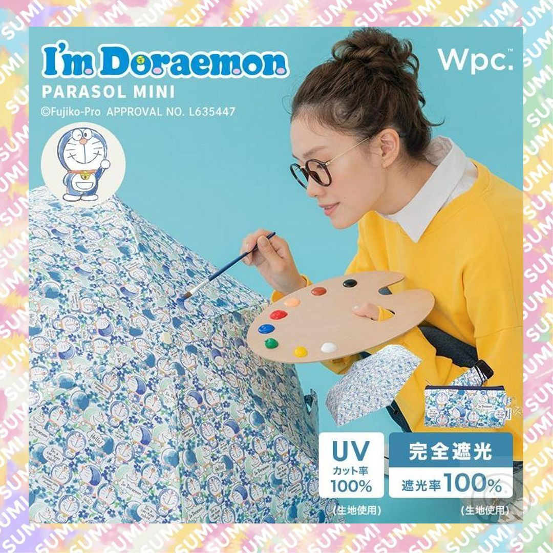 日本WPC聯名多啦A夢太陽傘 女士防紫外綫雨傘 口袋傘