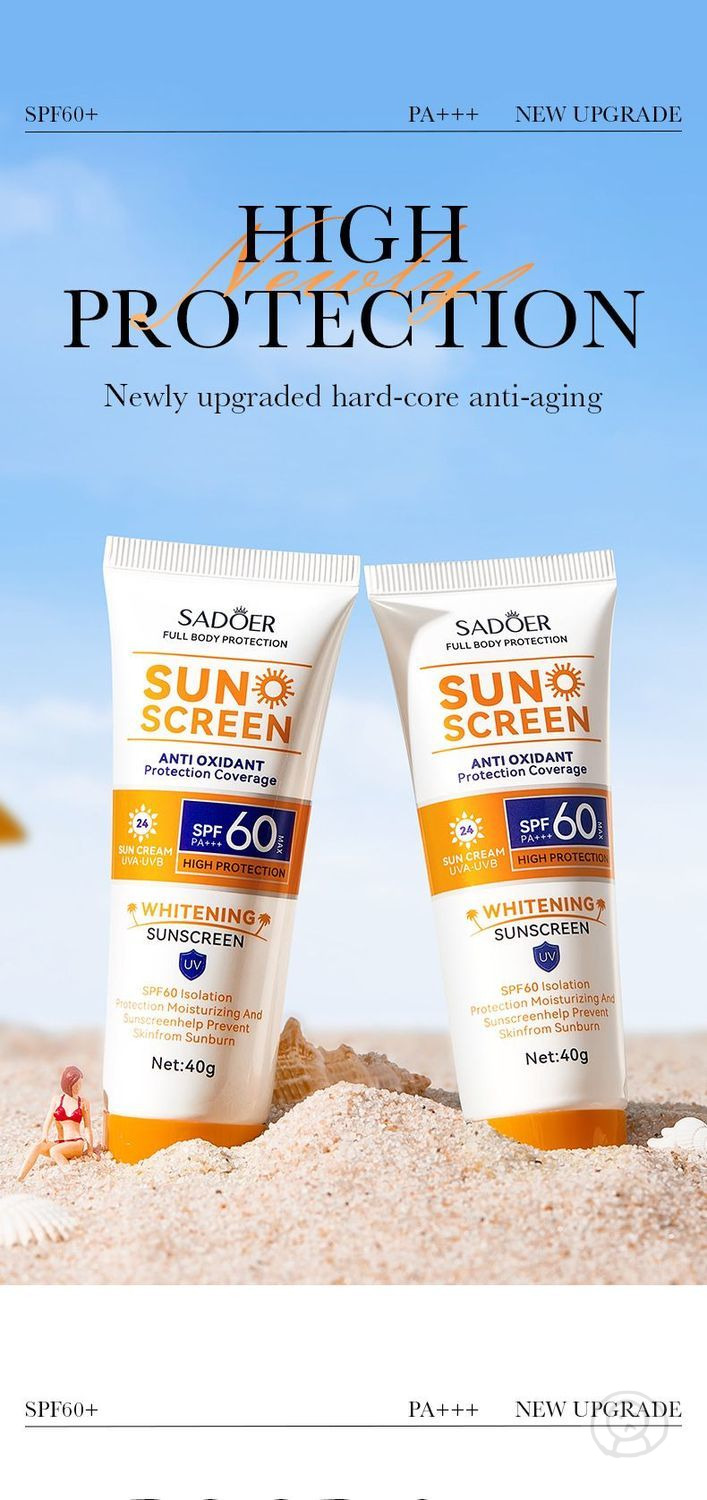 SADOER sun screen SPF 60 防曬美白身體乳防紫外綫防水