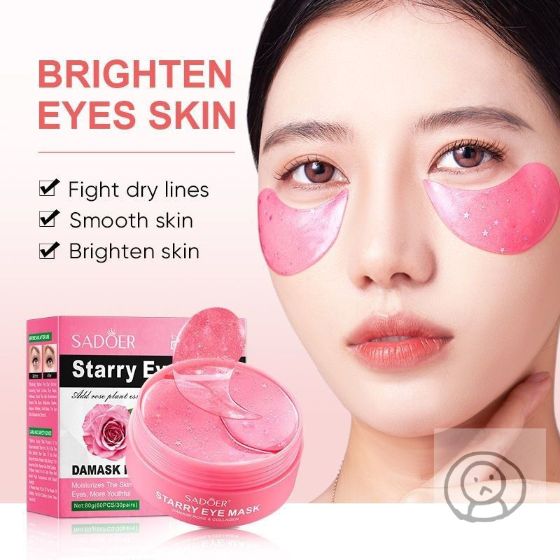 SADOER EYE MASK 玫瑰透明質酸眼膜 改善黑眼圈保濕抗皺 眼部護理 -