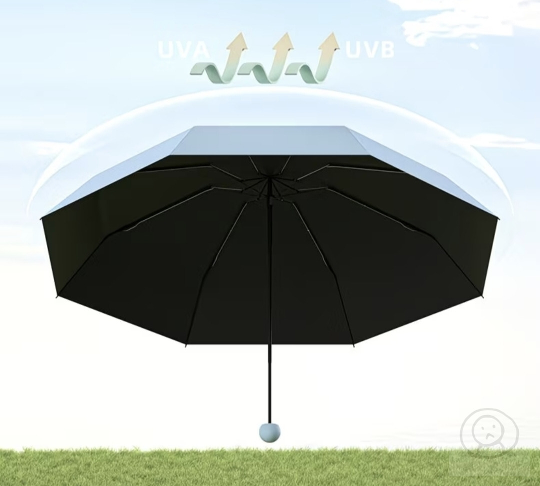 純色馬卡龍五折手動雨傘 太陽傘 女士口袋傘