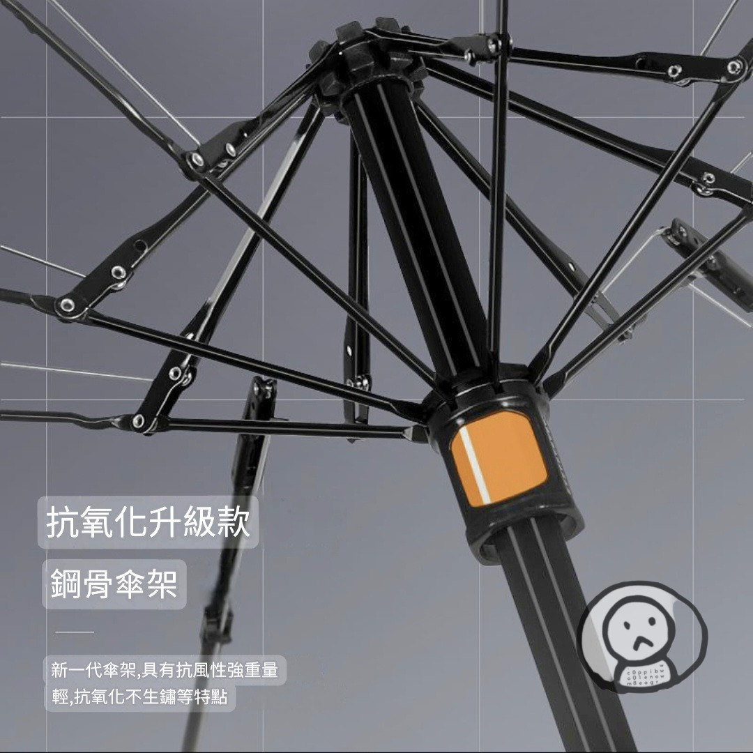 BETWEEN BLACK AND WHITE ,飛鳥遠山個性圖案魔術隱藏手柄晴雨傘 男士專用 330g 防紫外線 口袋傘