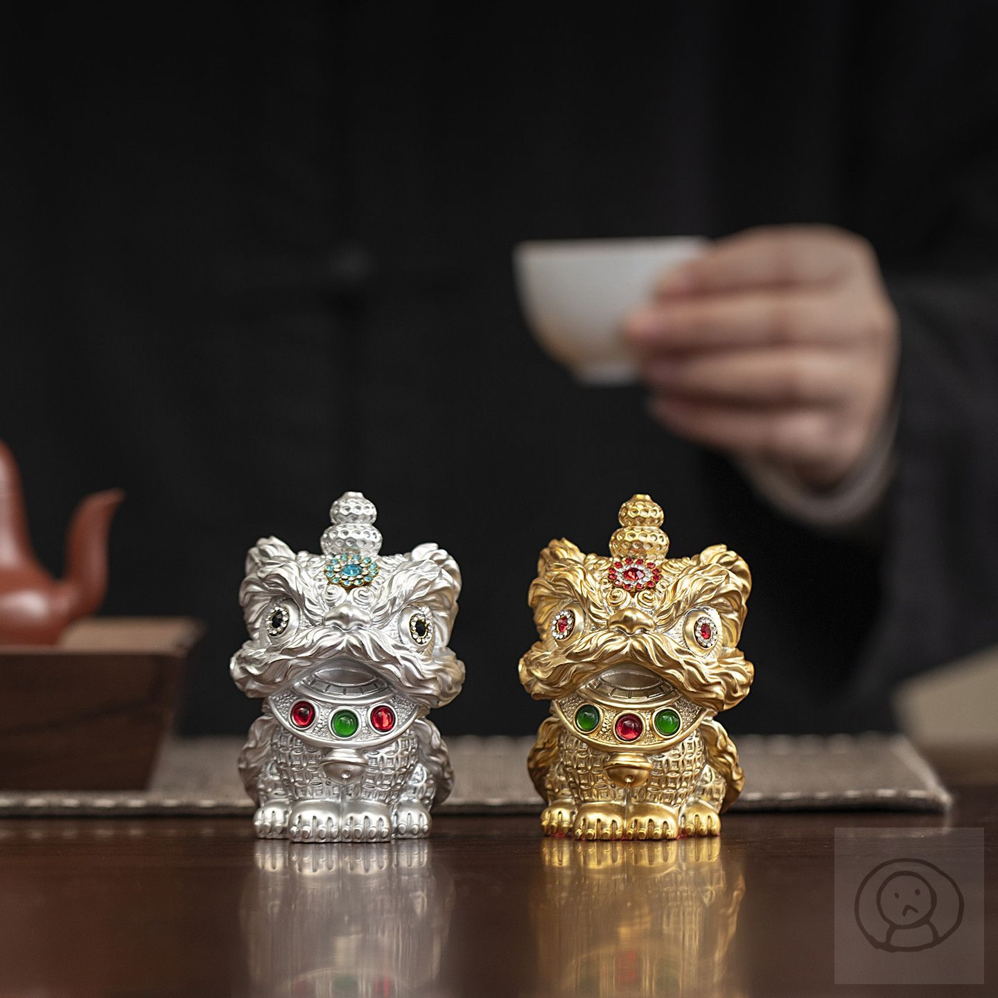 中國舞獅擺件 傳統工藝樹脂製成 裝飾品/禮品