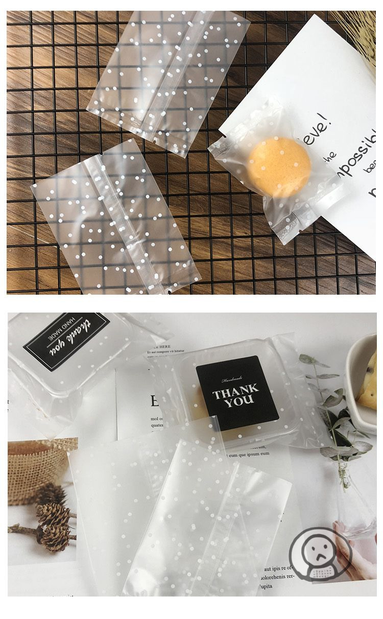 小圓點磨砂半透明包裝袋 機封袋 糖果袋 雪花酥袋 曲奇袋