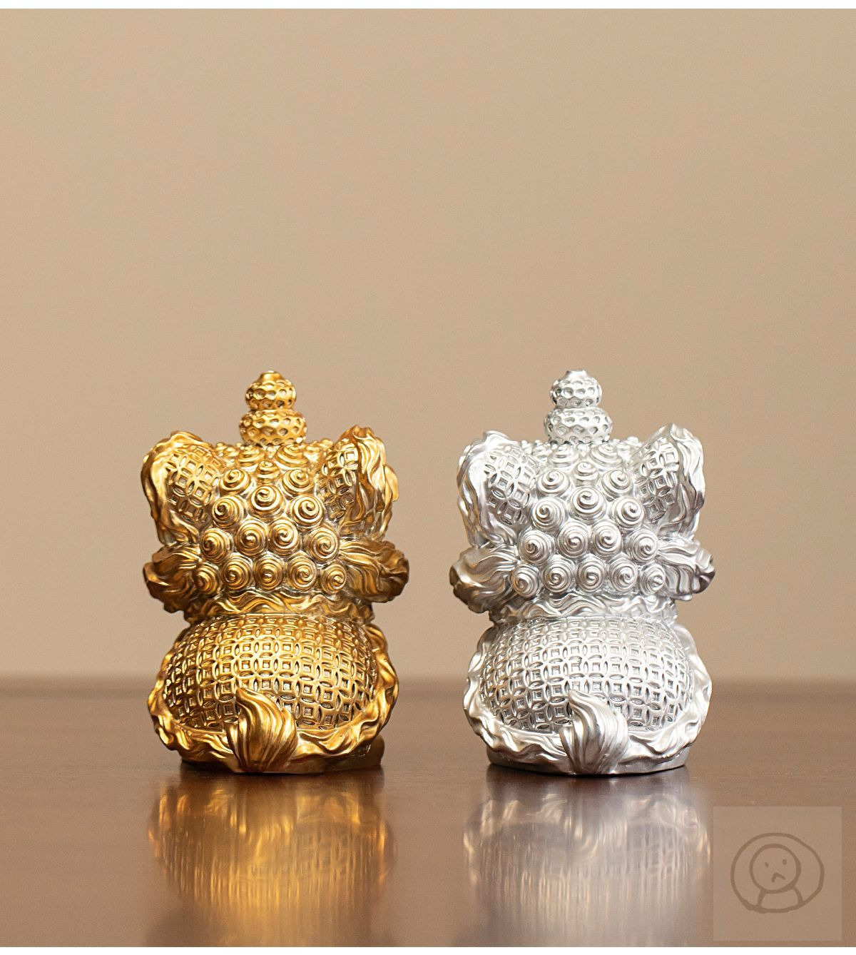 中國舞獅擺件 傳統工藝樹脂製成 裝飾品/禮品