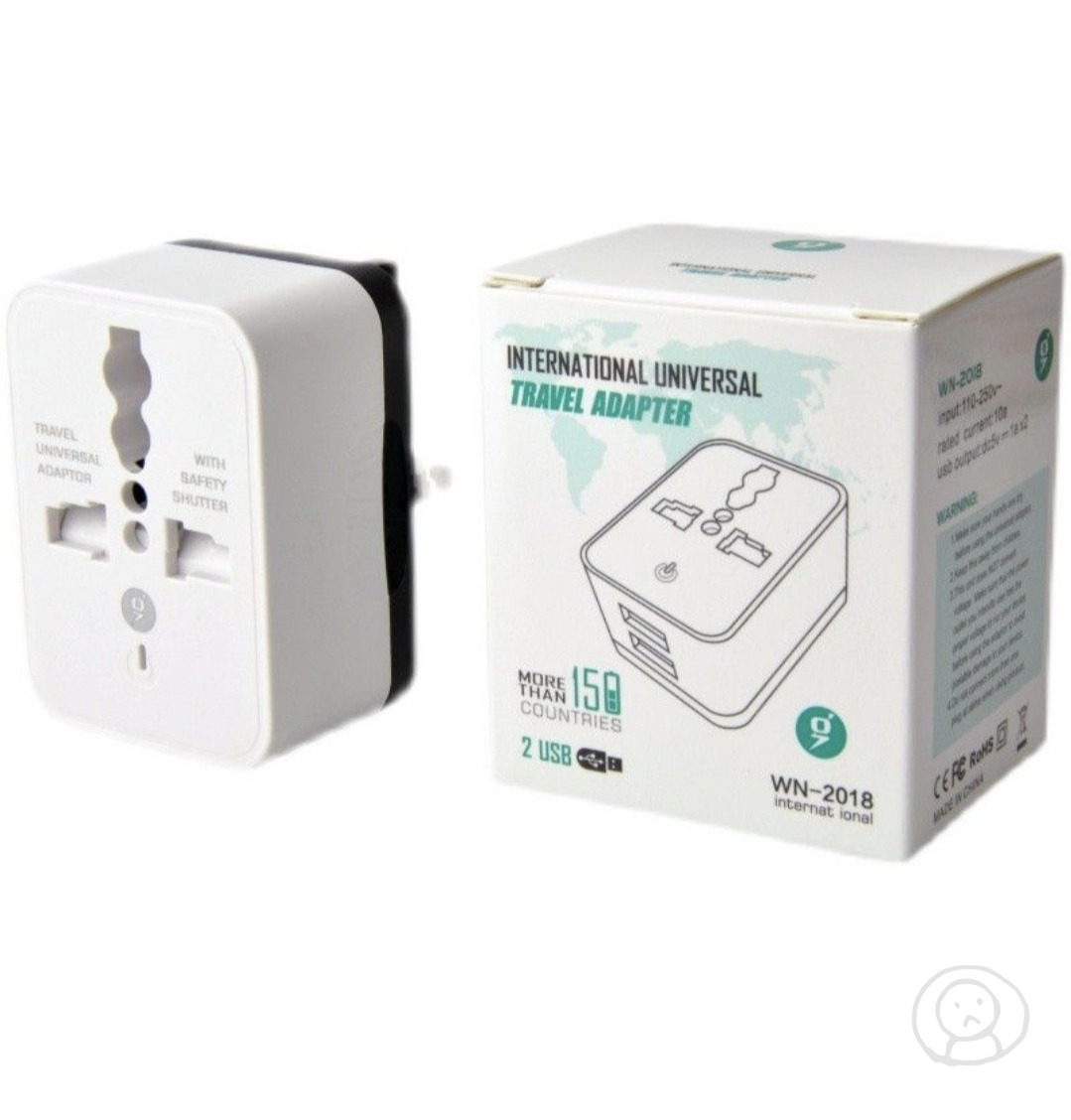 WN-2018 雙 USB 旅行充電器電源轉接器插座 轉換頭