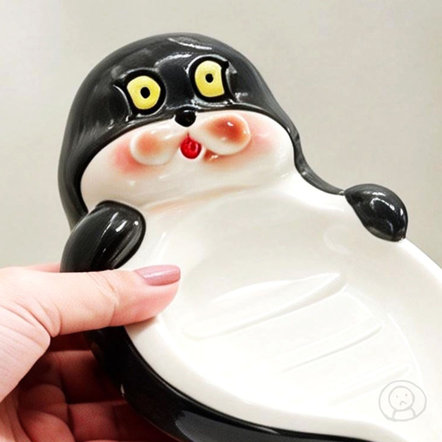 治癒系陶瓷海豹肥皂盒