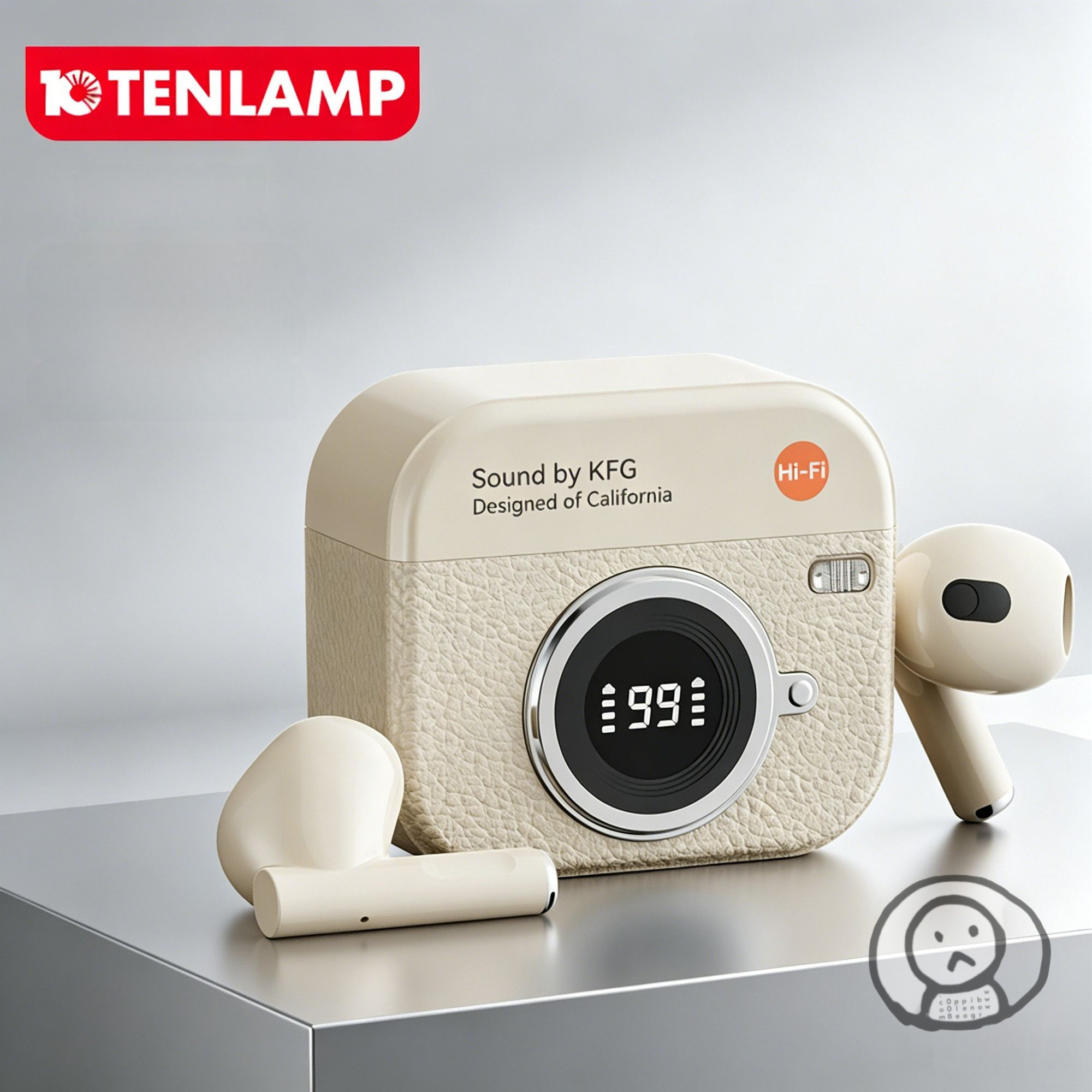 [TENLZMP]復古相機造型藍牙耳機高音質降噪運動送情侶長續航學生