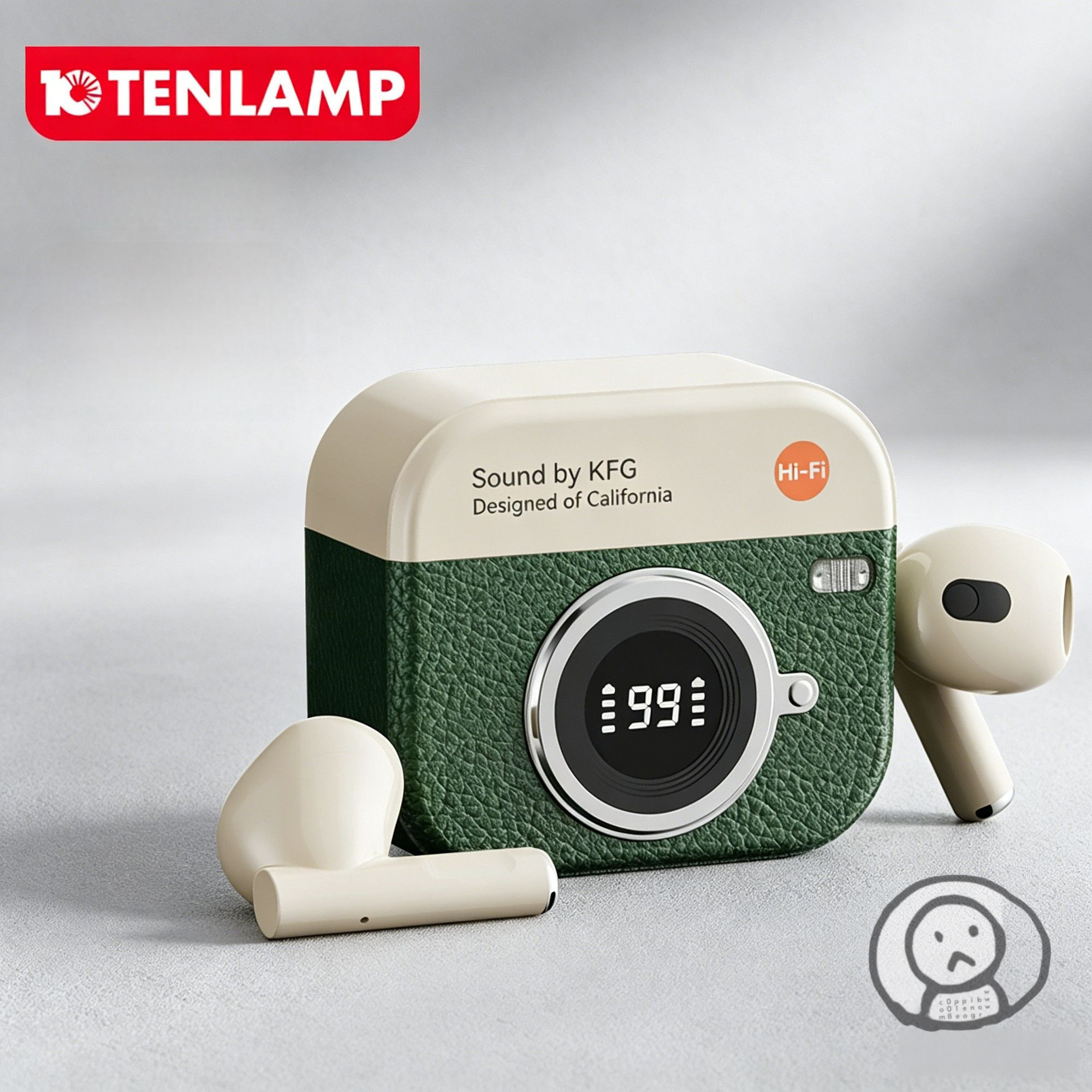 [TENLZMP]復古相機造型藍牙耳機高音質降噪運動送情侶長續航學生