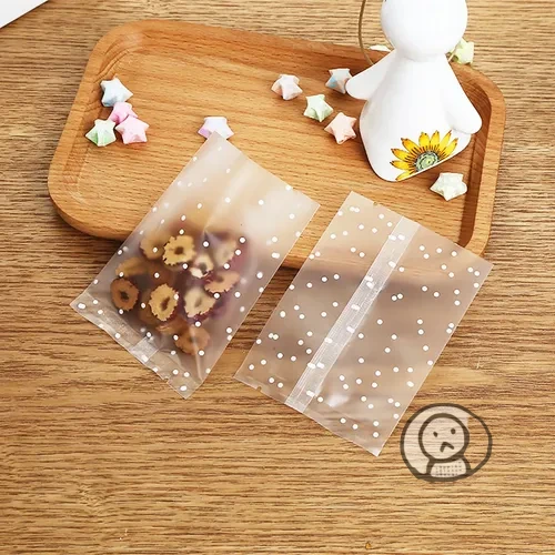 小圓點磨砂半透明包裝袋 機封袋 糖果袋 雪花酥袋 曲奇袋