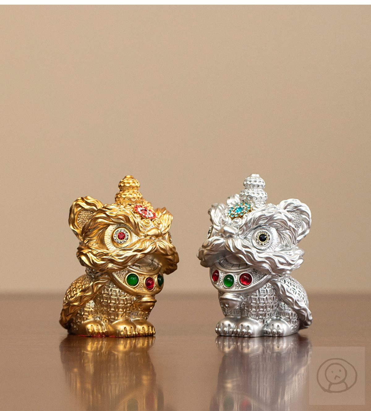 中國舞獅擺件 傳統工藝樹脂製成 裝飾品/禮品