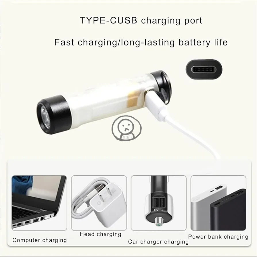 5050迷你小手電筒 超輕量戶外強光夾燈 露營便攜口袋燈