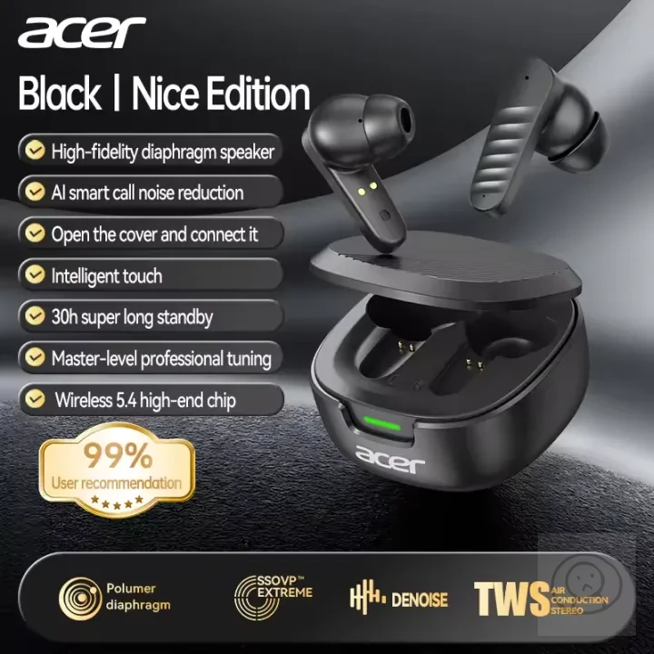 Acer/宏碁藍牙耳機無線運動雙耳迷你降噪新正品高音質
