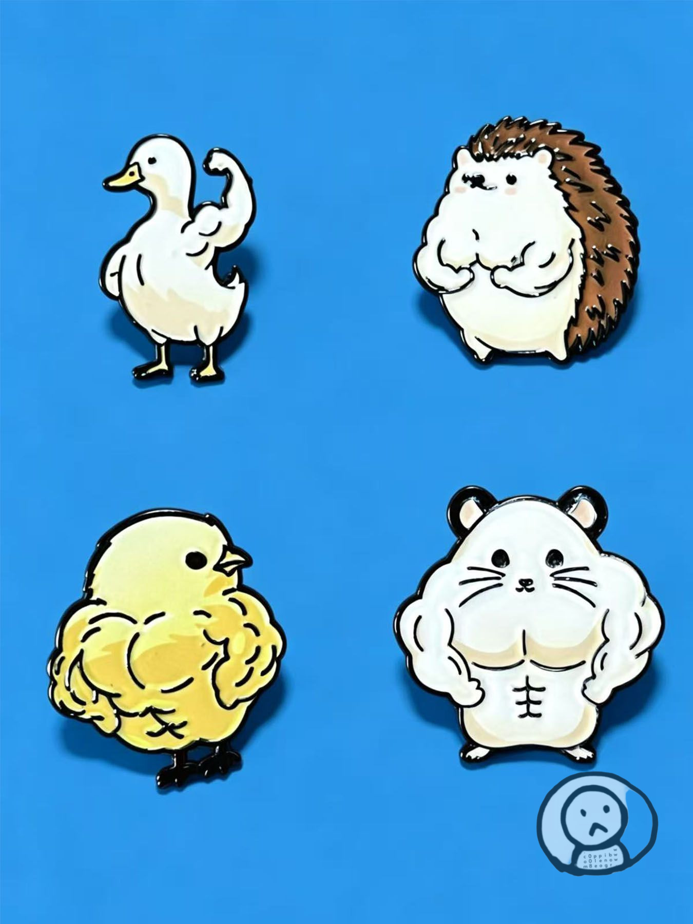大隻肌肉動物胸針 別針 可愛配件飾品