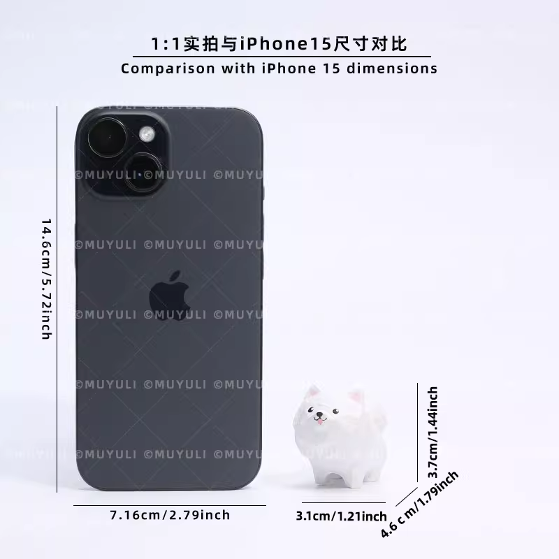 手工木雕薩摩耶小狗可愛擺設