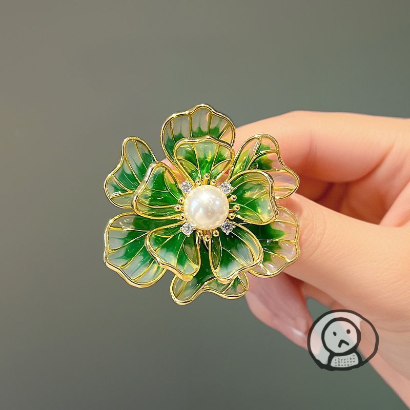 中式牡丹花金屬胸針 別針 絲巾扣 衣服手袋飾品