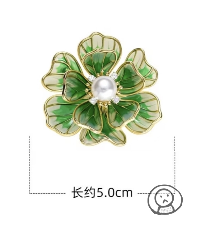 中式牡丹花金屬胸針 別針 絲巾扣 衣服手袋飾品