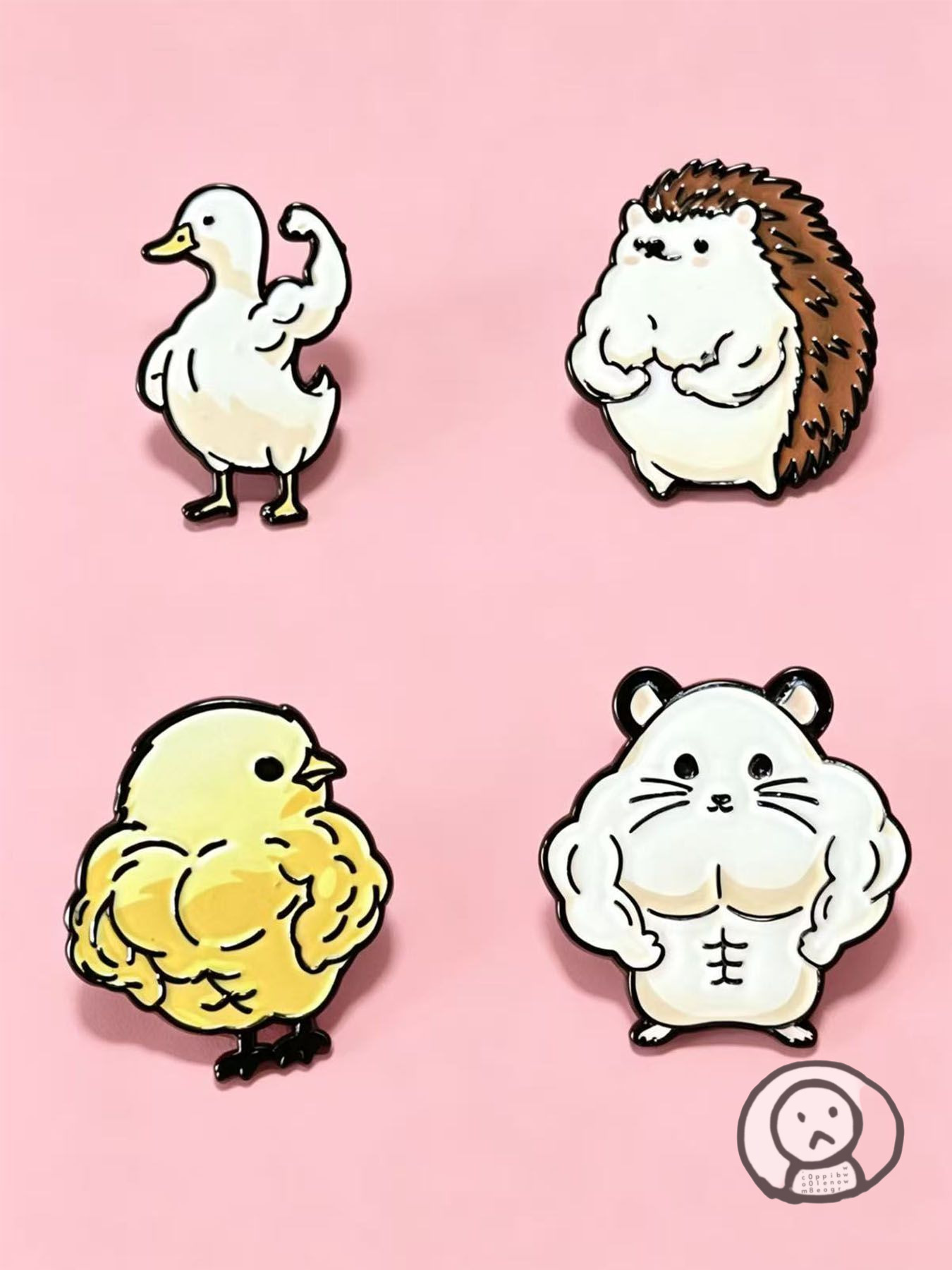 大隻肌肉動物胸針 別針 可愛配件飾品