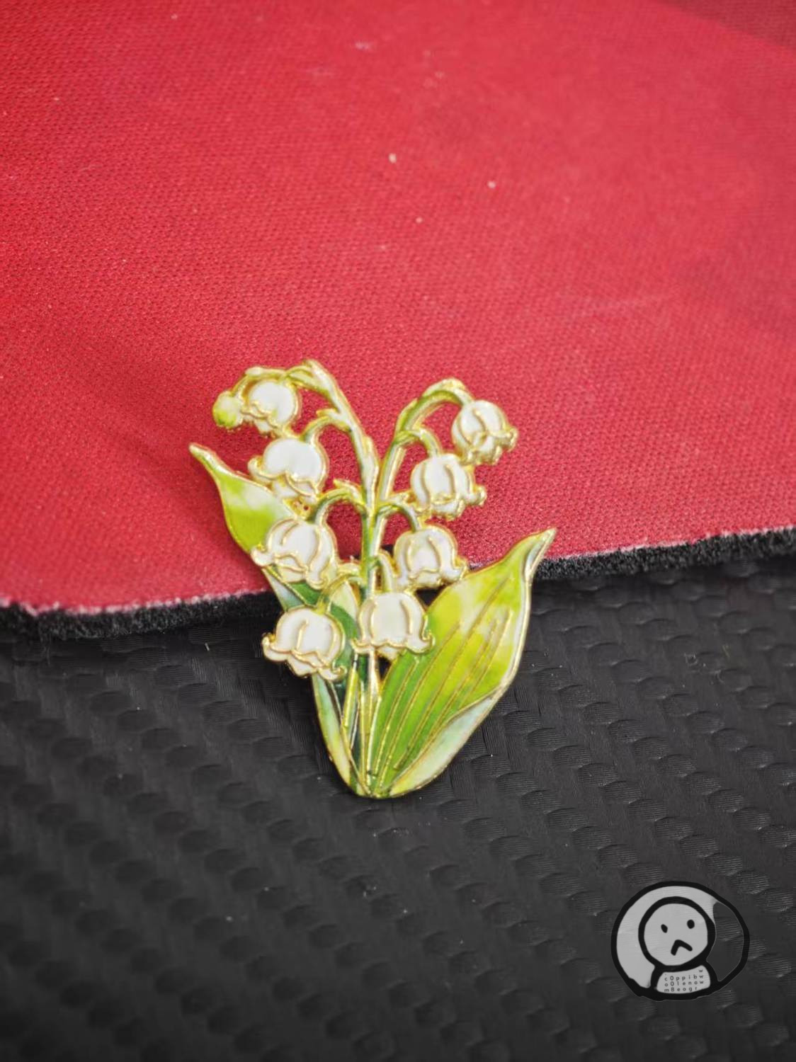 白色鈴蘭花金屬胸針 別針 絲巾扣 衣服手袋飾品