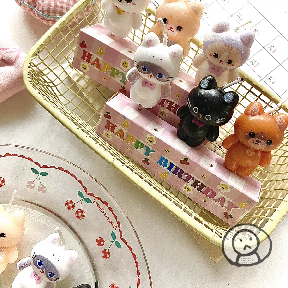 立體小貓咪生日蠟燭 蛋糕寵物生日蠟燭