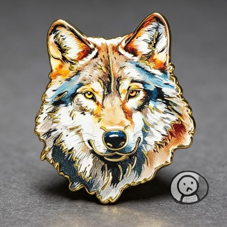 灰狼胸針 別針 可愛配件飾品