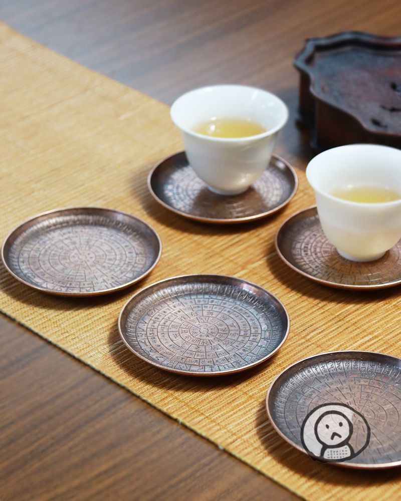 十二時晨 茶杯墊 中式隔熱杯 茶具 茶道配件家用香插托盤
