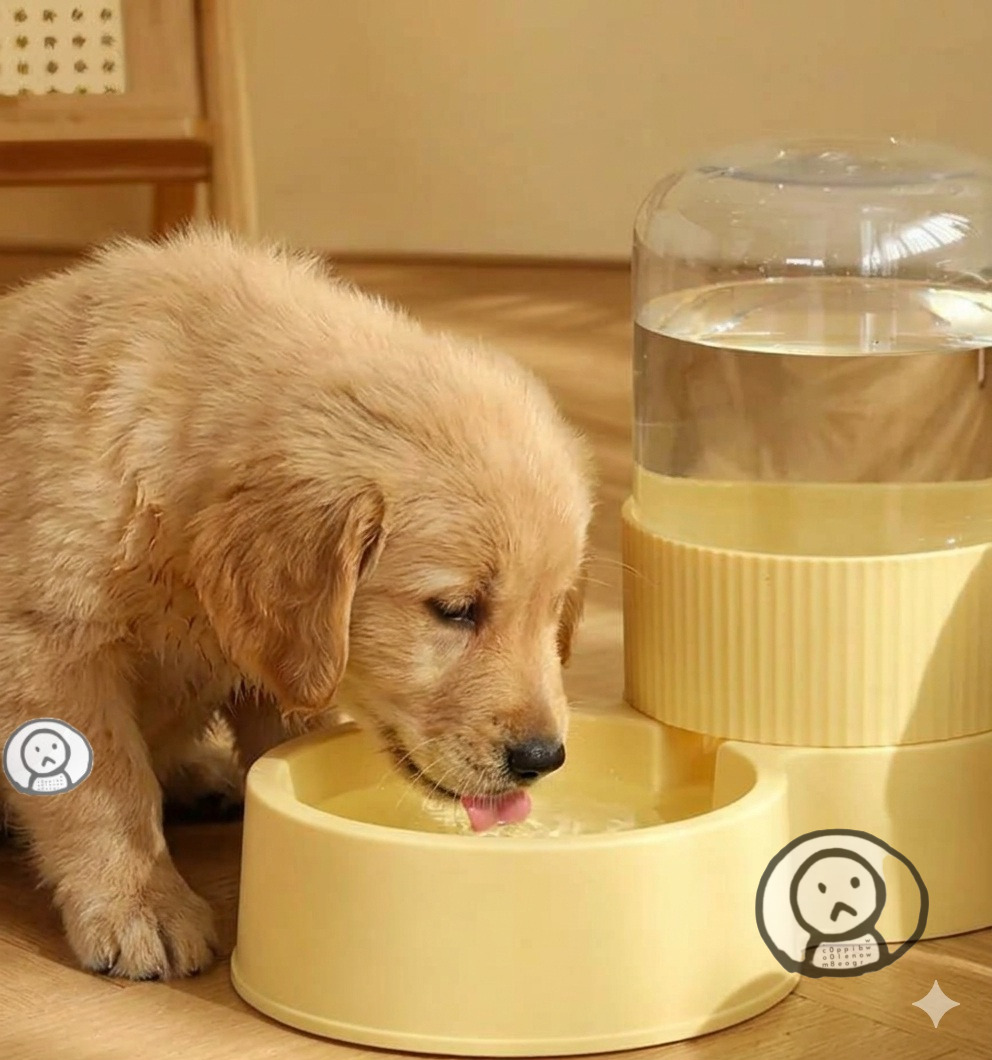 寵物重力自動餵食飲水機組 2.1L大容量 BPA-Free 貓狗通用