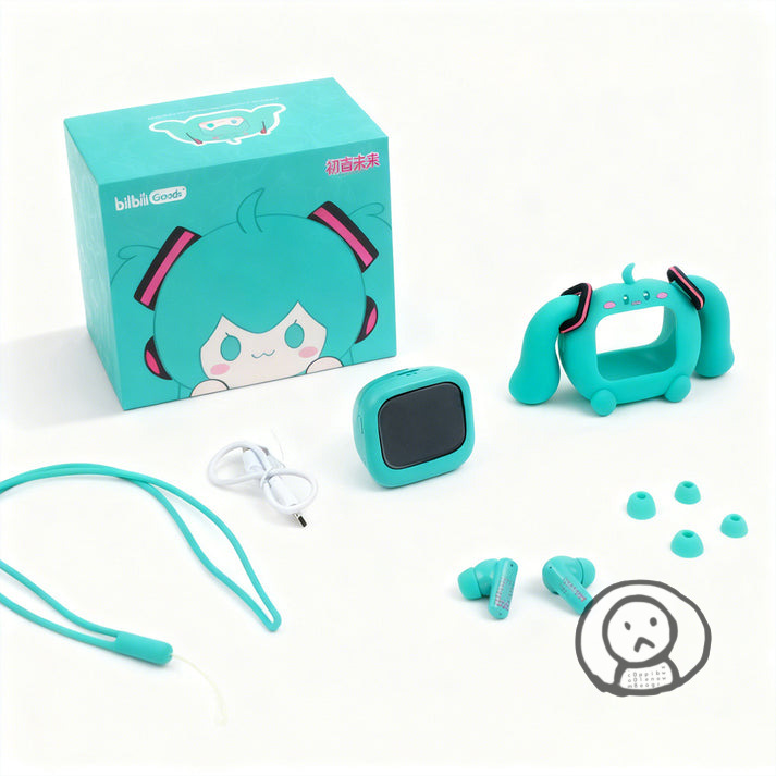 初音未來 CUBE FACE 智能屏真無線藍牙耳機