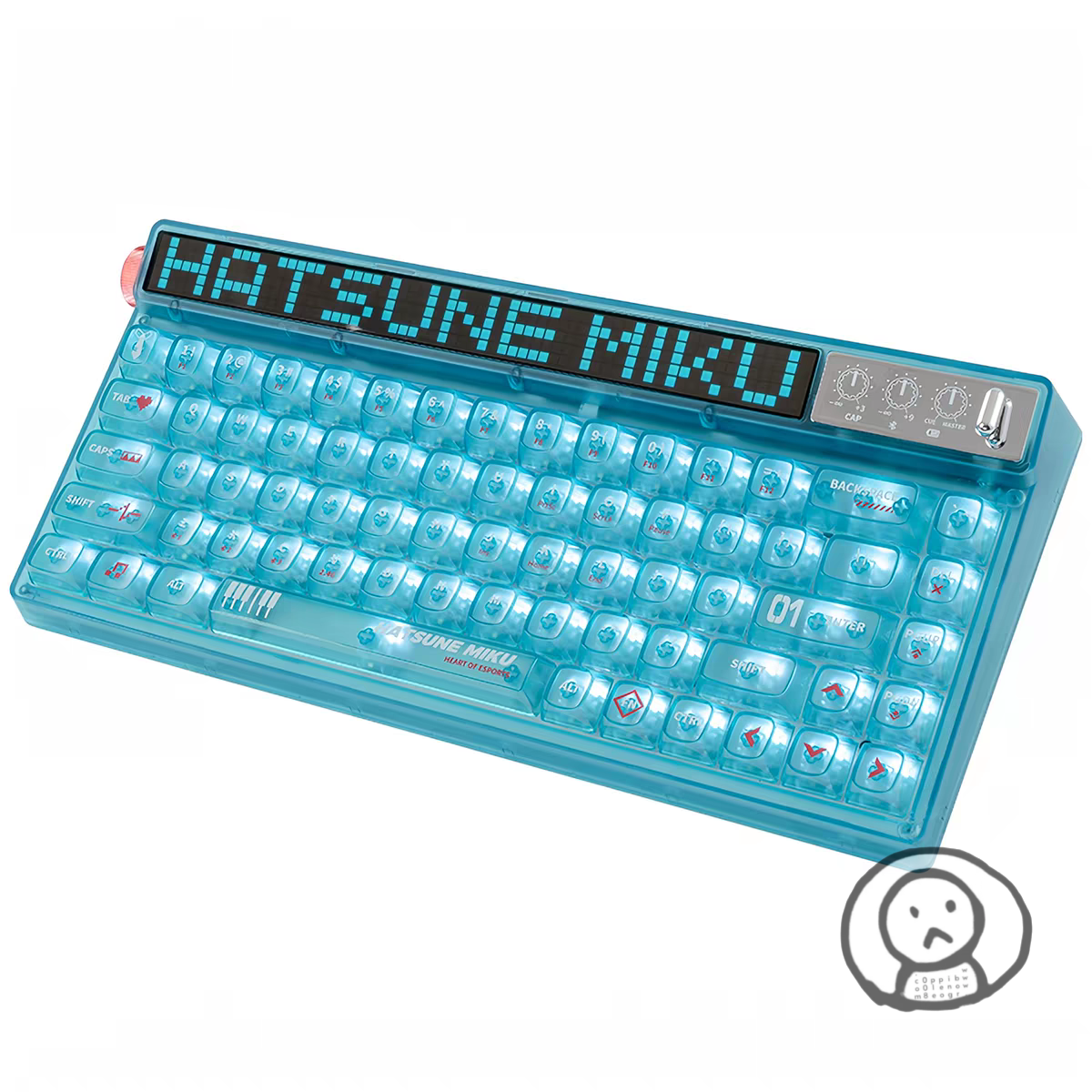 初音未來電競之心冰藍無線藍牙鍵盤