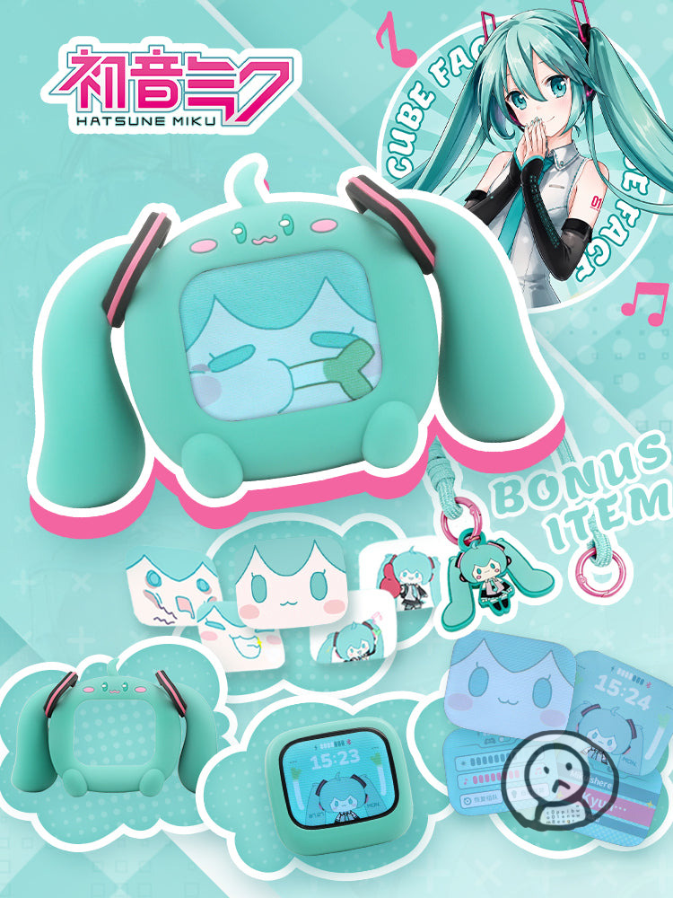 初音未來 CUBE FACE 智能屏真無線藍牙耳機