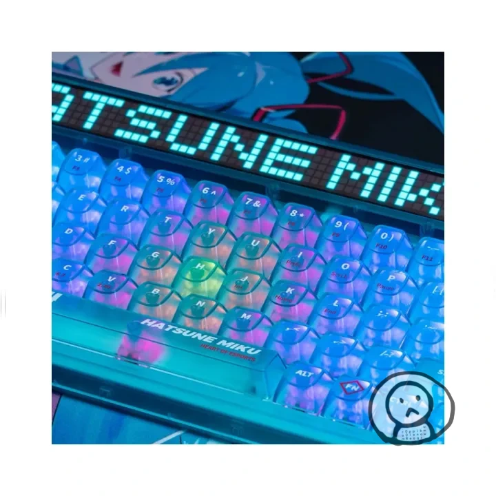 初音未來電競之心冰藍無線藍牙鍵盤