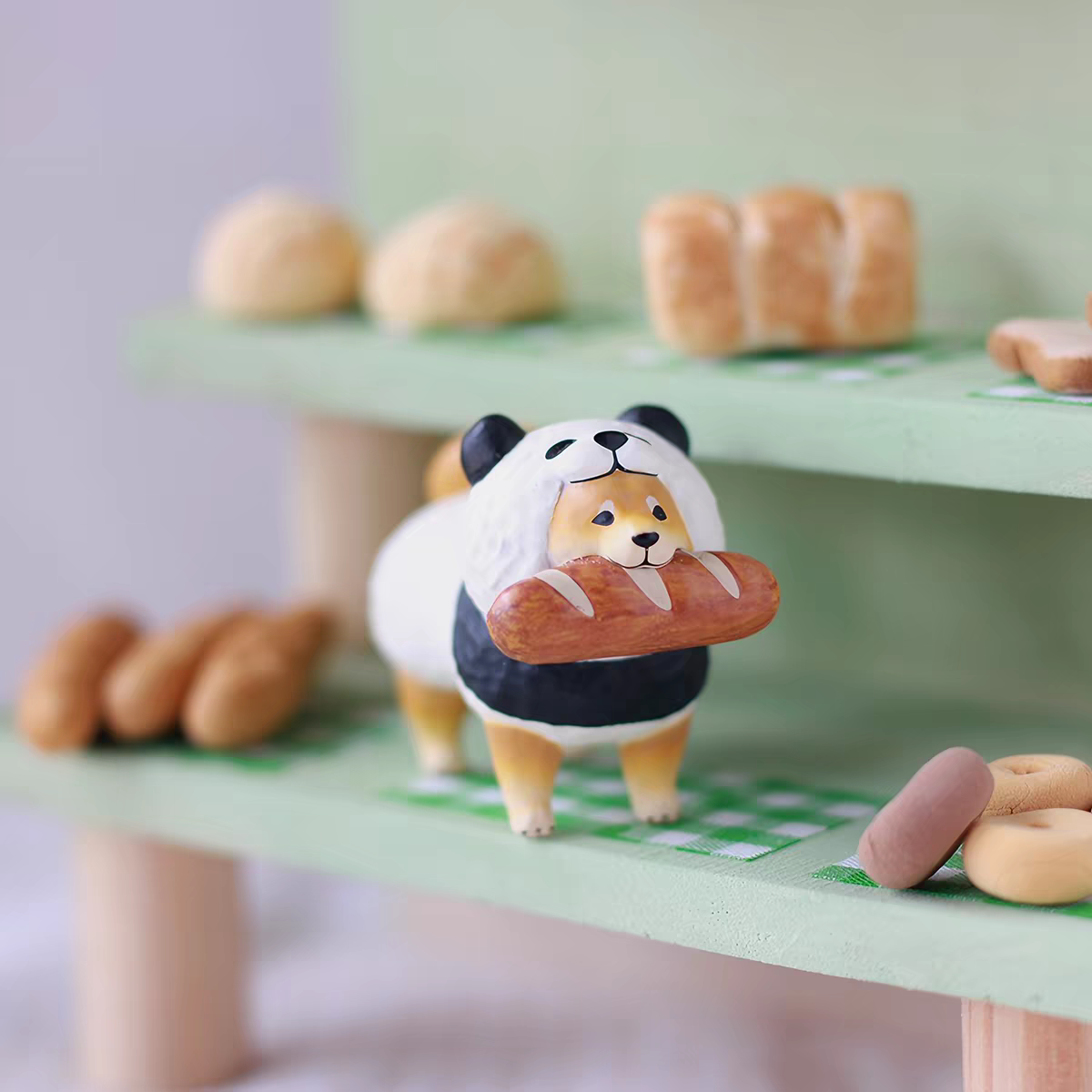 日本 Toys Cabin 木雕的差事柴犬 扭蛋 麵包柴犬 全4款 盲盒公仔全套