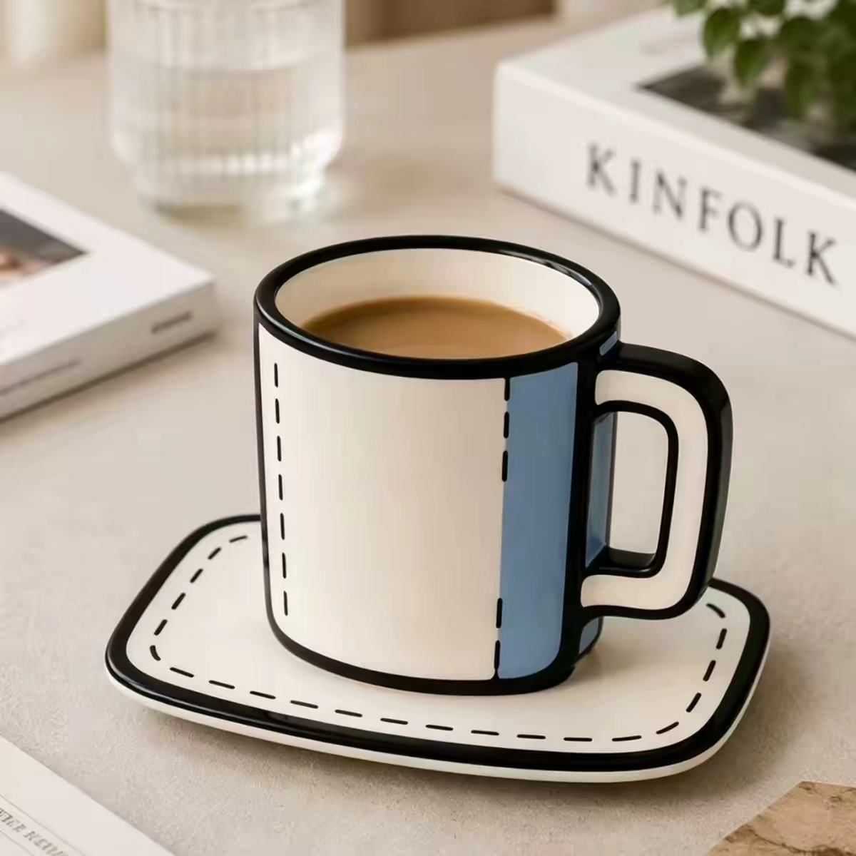 二次元 陶瓷馬克杯連杯碟套裝