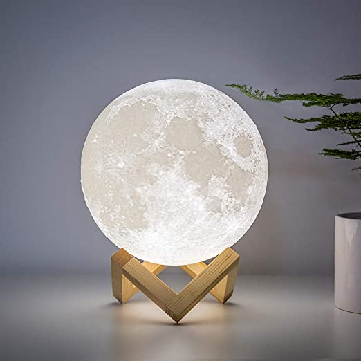 3D立體仿真月亮夜燈｜觸控調光・溫馨治癒系禮物首選