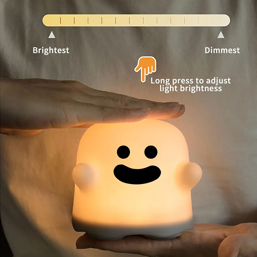 aibo 療癒系可愛小幽靈 LED 夜燈 USB充電式