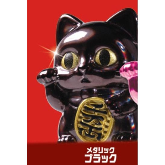 閃耀金屬光澤「鋼鐵招財貓」桌上開運小貓咪