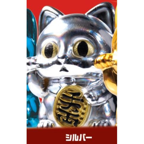 閃耀金屬光澤「鋼鐵招財貓」桌上開運小貓咪