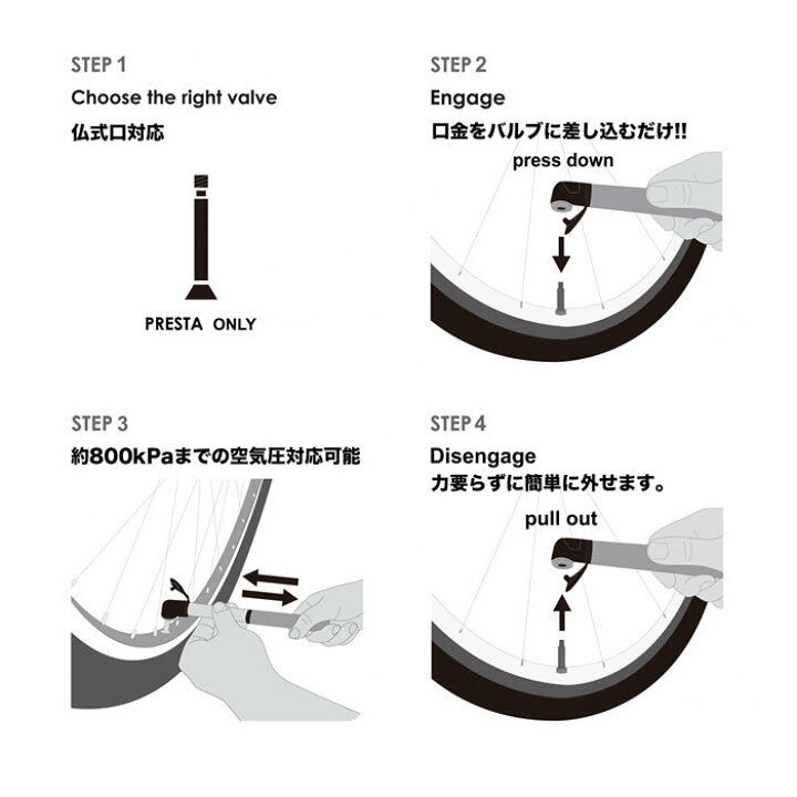 BETO全球最小氣筒 單車氣筒 公路車法式氣嘴便攜式氣筒120psi